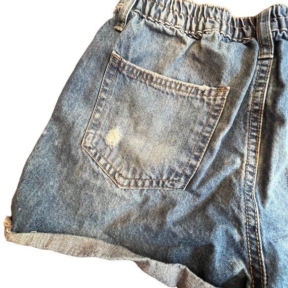 Vanilla Star Junior Jean Shorts Mid Rise Distressed Size 9 Waist 30 - Picture 3 of 8